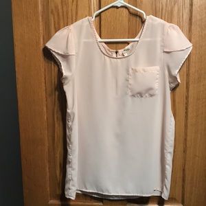 Light pink sheer blouse